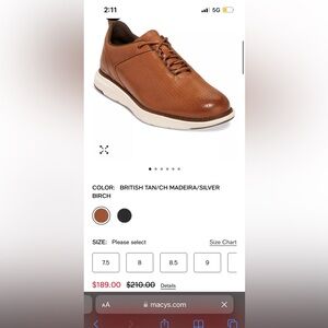 Cole haan Grand Atlantic Perforated Sneaker (Men)